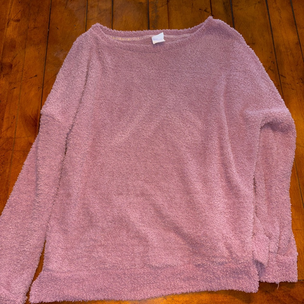 Stars Above Fuzzy Mauve Women's Sweater